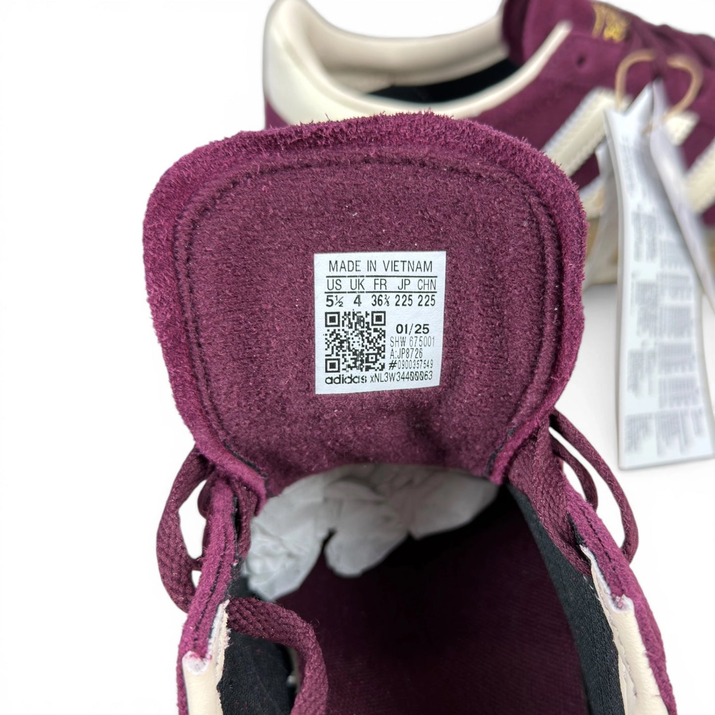 adidas Handball Spezial Maroon Cream White (Women’s) JP8726 – EU 36 2/3, brand new with original box