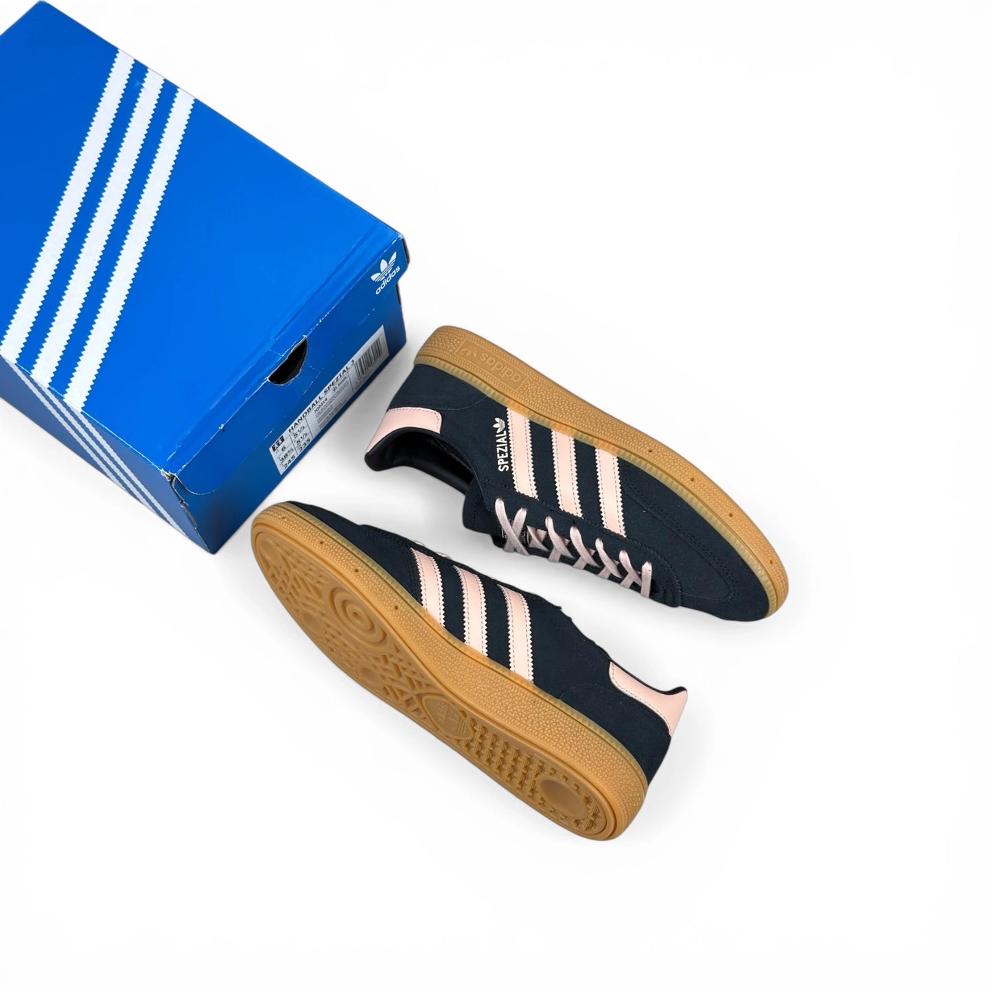 adidas Handball Spezial Black Powder Coral Gum JQ0214 – EU 38 2/3, brand new with original box