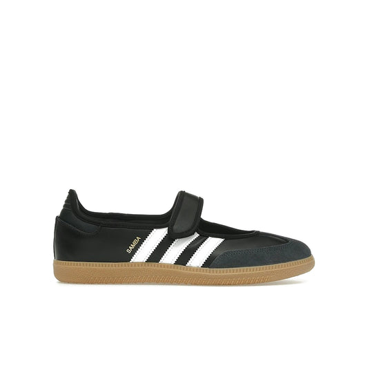 adidas Samba Jane women's shoes in black, carbon accents and white leather