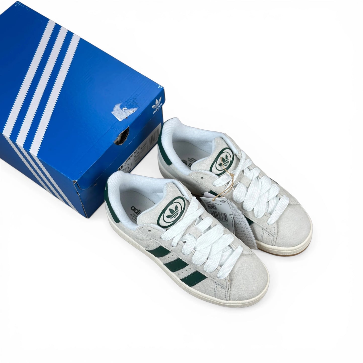 adidas Campus 00s Crystal White Collegiate Green (Women’s) JQ7784 – EU 38, brand new with original box