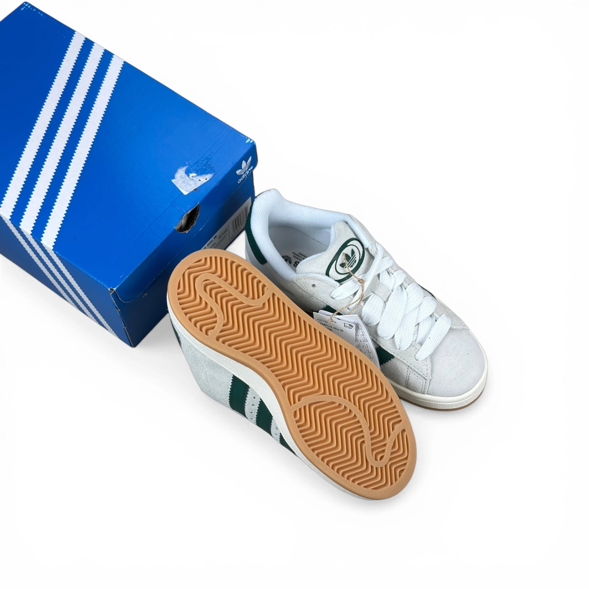 adidas Campus 00s Crystal White Collegiate Green (Women’s) JQ7784 – EU 38, brand new with original box