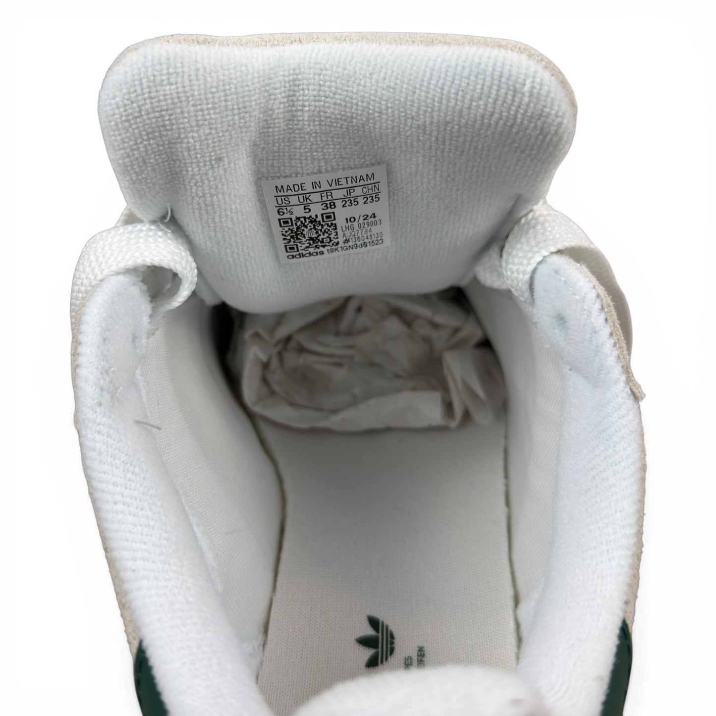 adidas Campus 00s Crystal White Collegiate Green (Women’s) JQ7784 – EU 38, brand new with original box