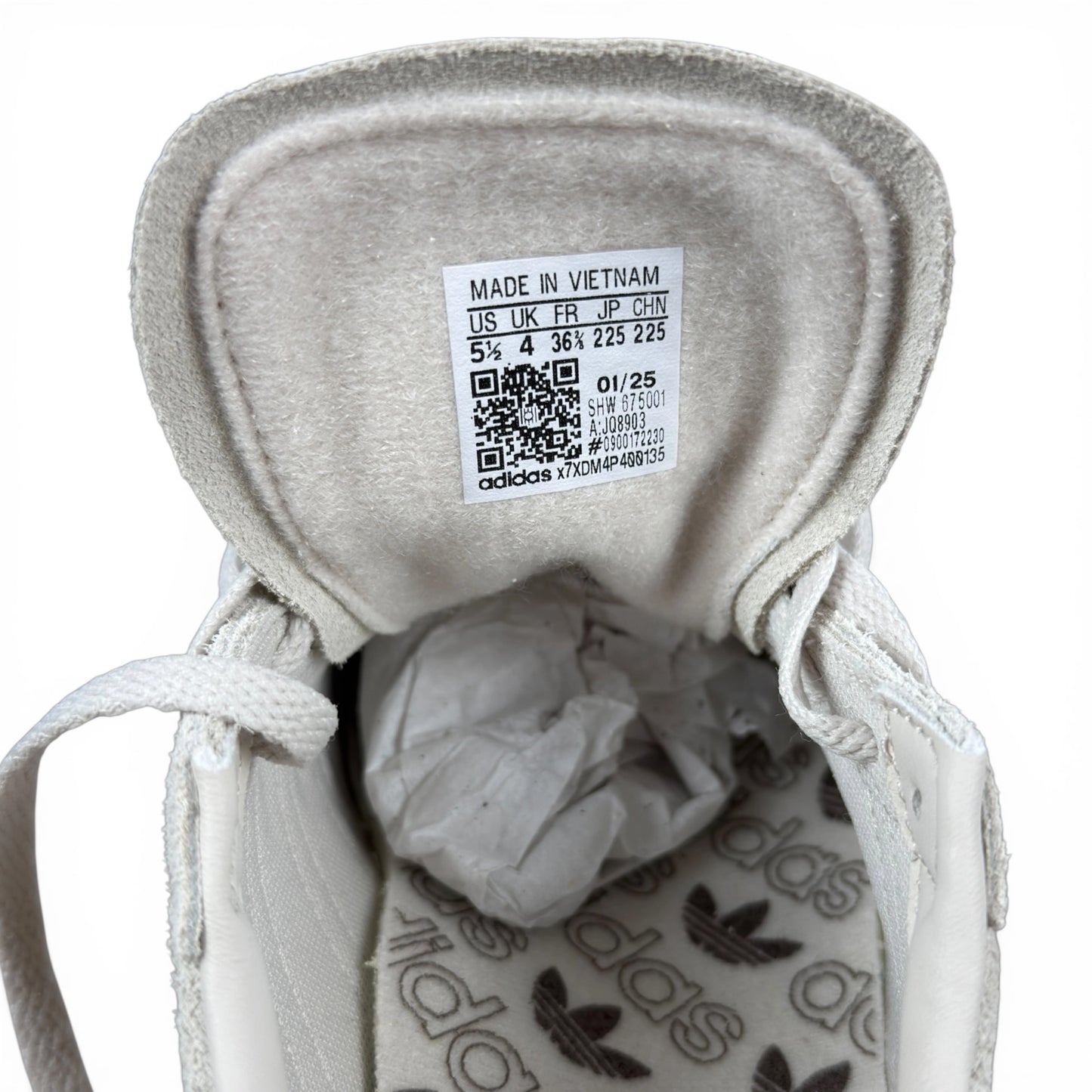 adidas Handball Spezial Off-White Earth Strata Gum (Women's) JQ8903 36 2/3 nuove con scatola intera