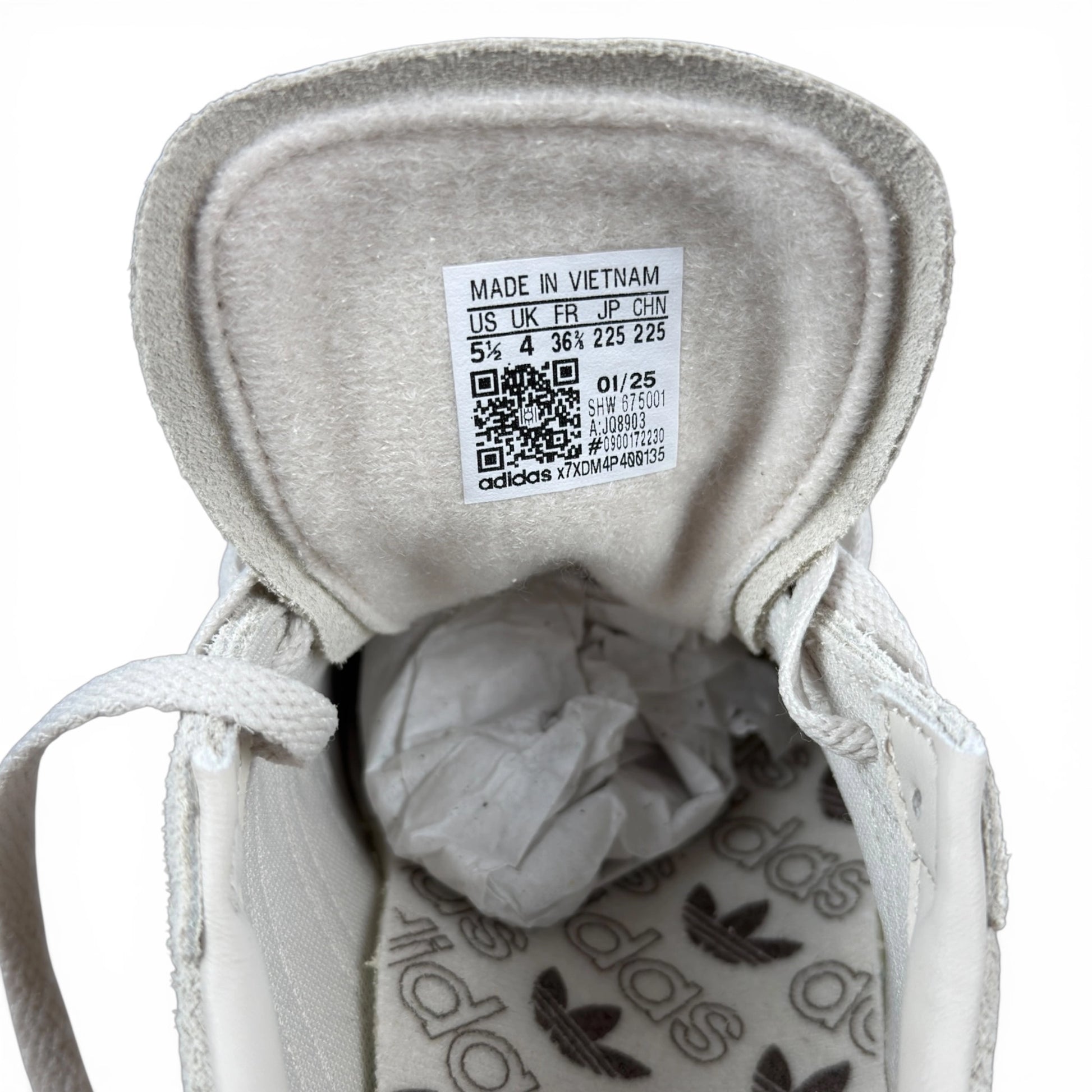 adidas Handball Spezial Off-White Earth Strata Gum (Women's) JQ8903 36 2/3 nuove con scatola intera