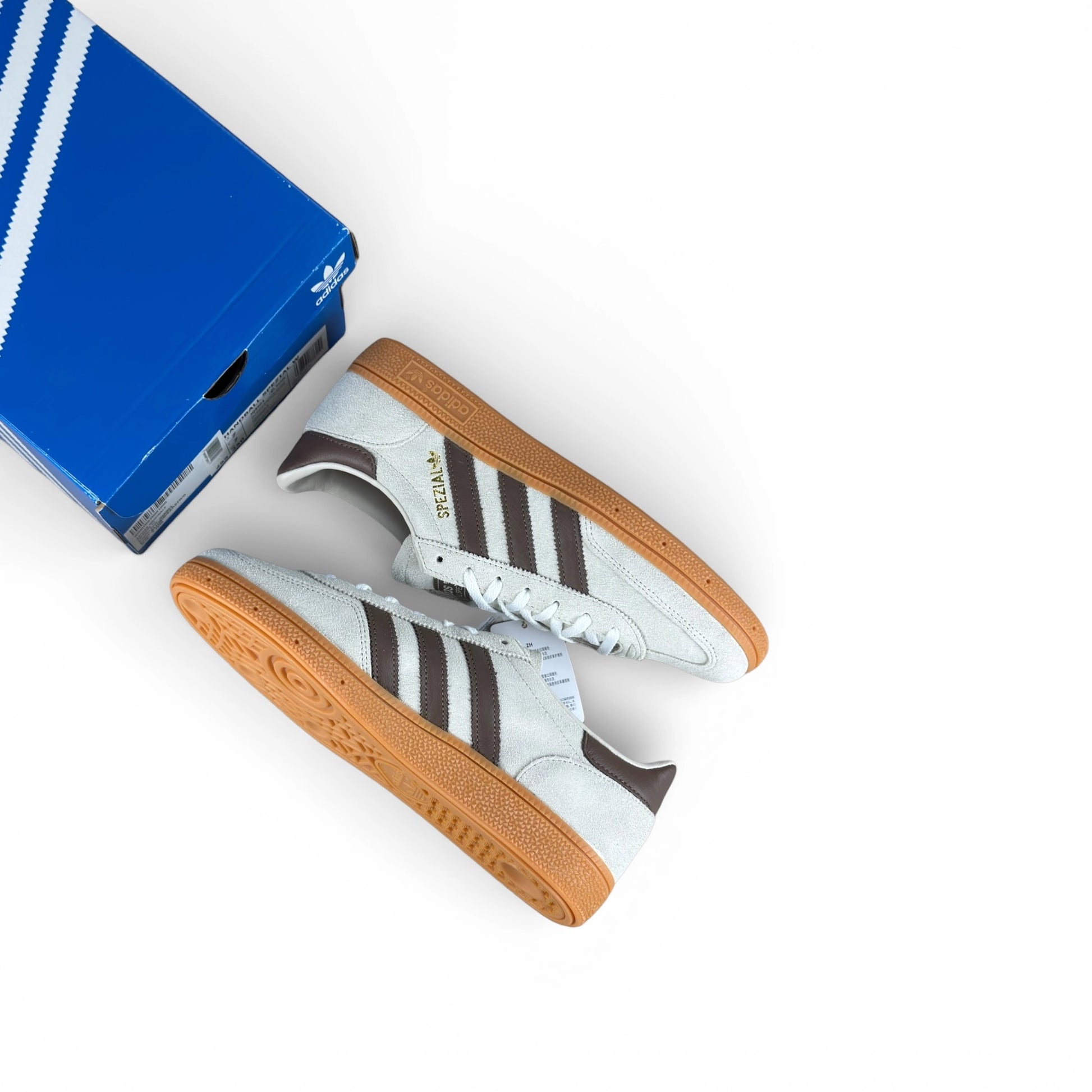 adidas Handball Spezial Off-White Earth Strata Gum (Women's) JQ8903 40⅔ nuove con scatola intera