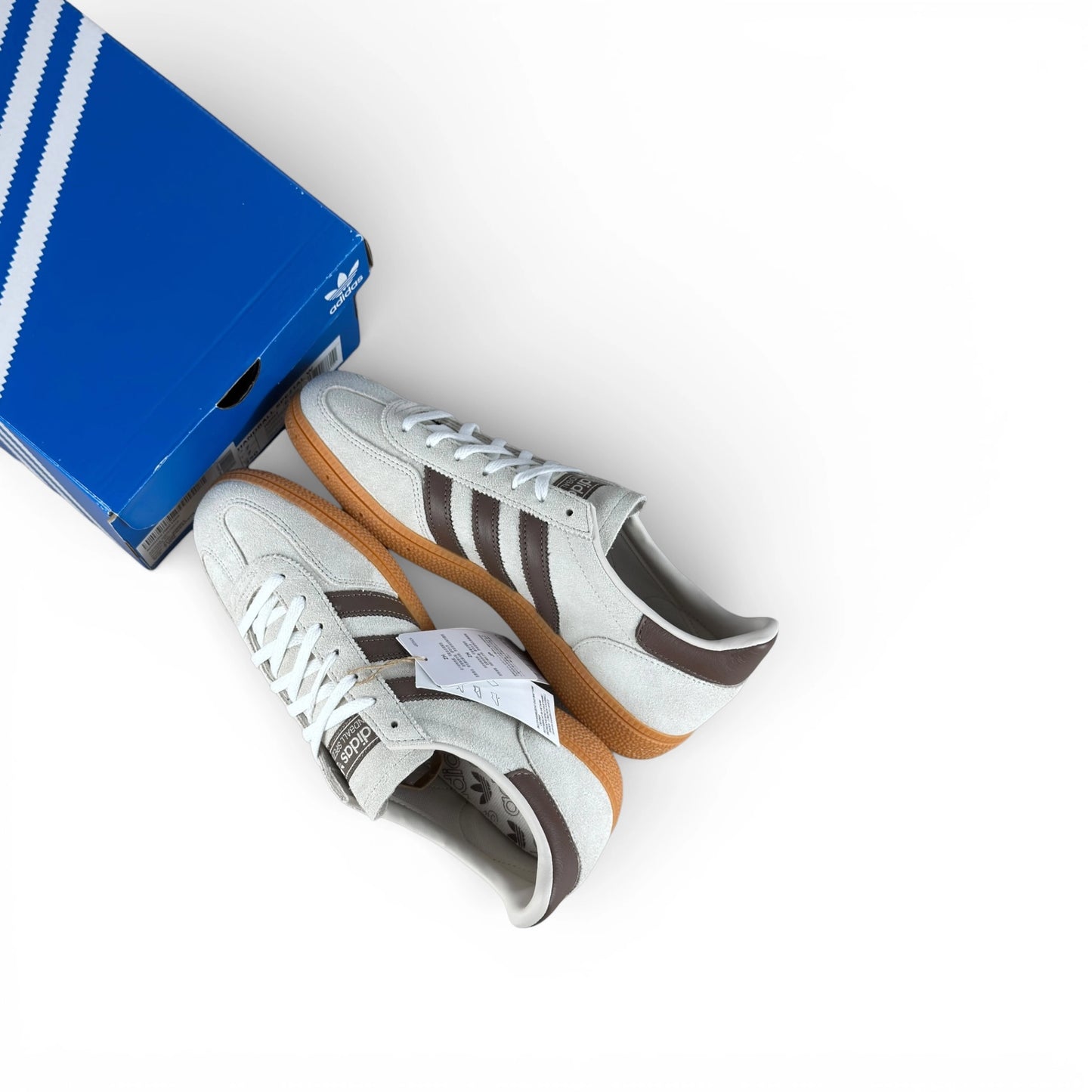 adidas Handball Spezial Off-White Earth Strata Gum (Women's) JQ8903 40⅔ nuove con scatola intera