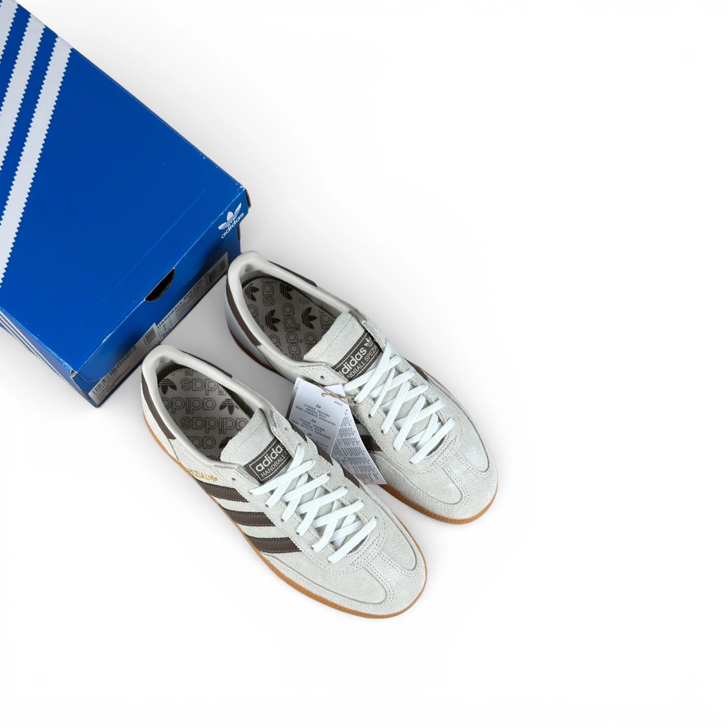 adidas Handball Spezial Off-White Earth Strata Gum (Women's) JQ8903 40⅔ nuove con scatola intera