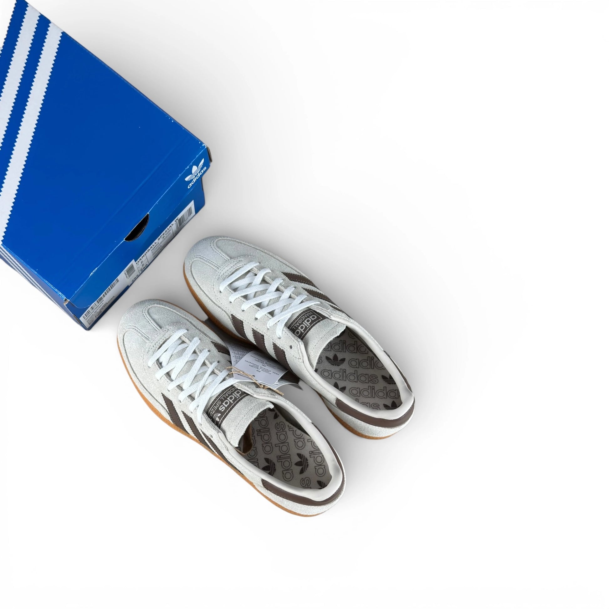 adidas Handball Spezial Off-White Earth Strata Gum (Women's) JQ8903 40⅔ nuove con scatola intera