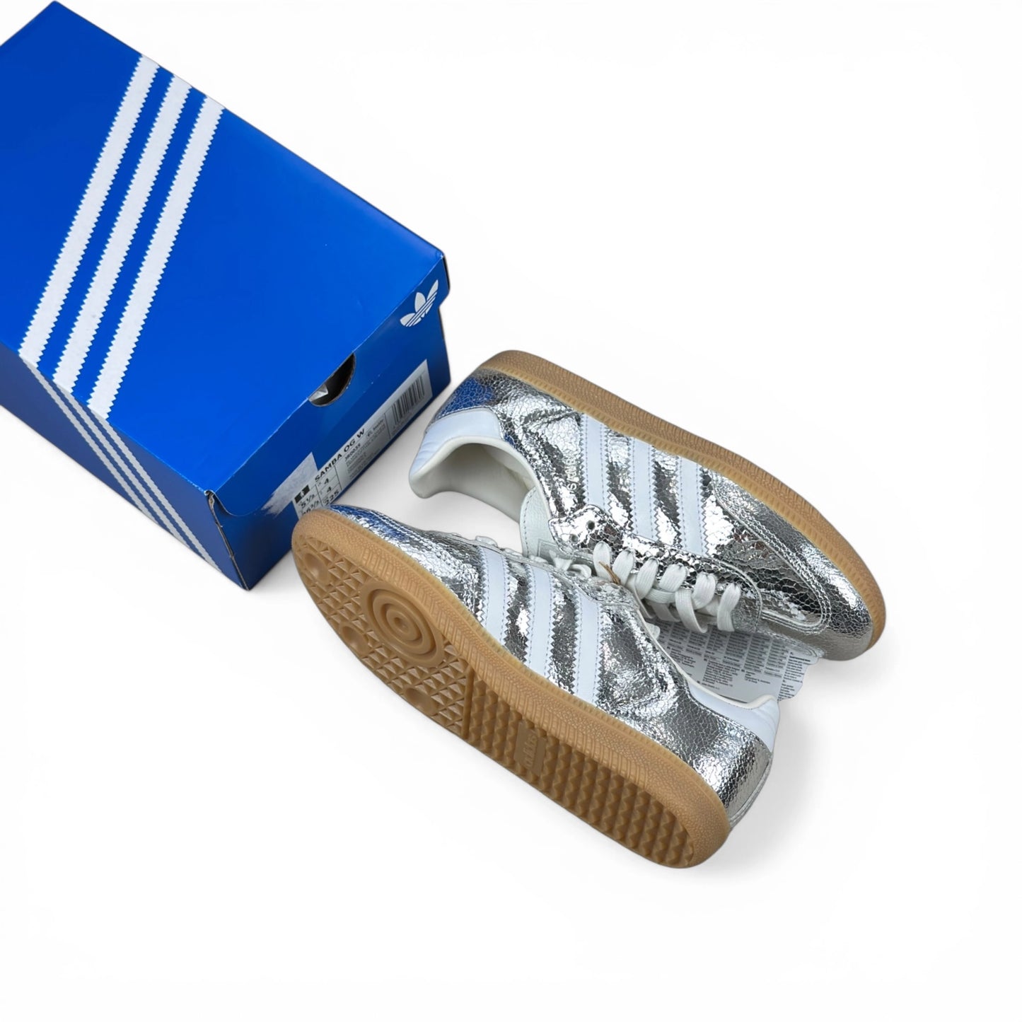 adidas Samba OG Silver Metallic Cracked Leather (Women’s) JR0035 – EU 36 2/3, brand new with original box