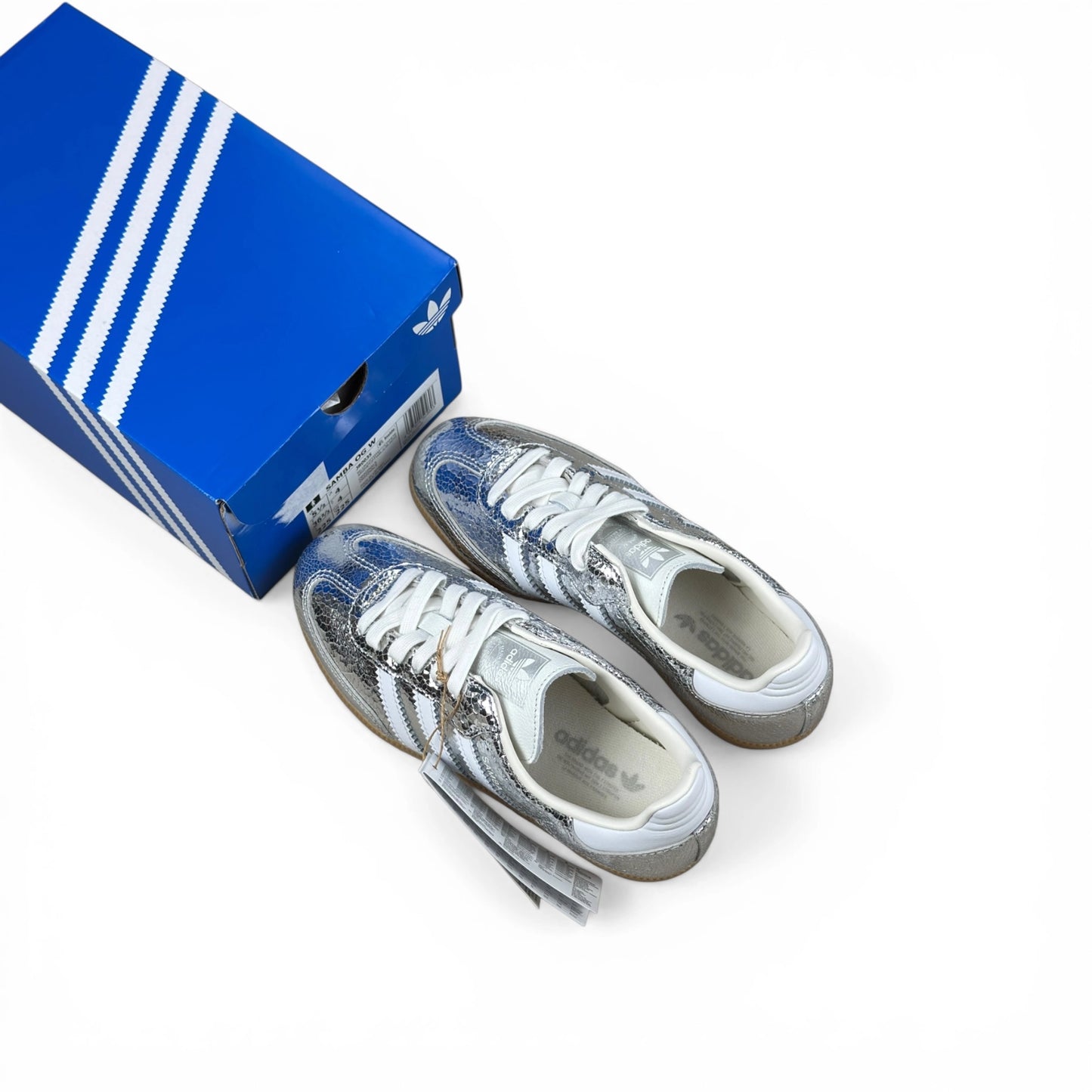 adidas Samba OG Silver Metallic Cracked Leather (Women’s) JR0035 – EU 36 2/3, brand new with original box