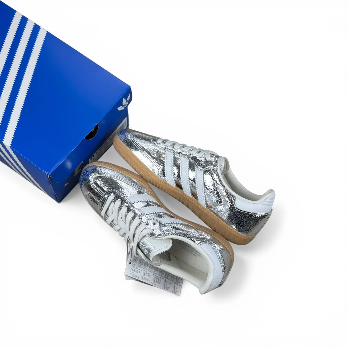 adidas Samba OG Silver Metallic Cracked Leather (Women’s) JR0035 – EU 41 1/3, brand new with original box