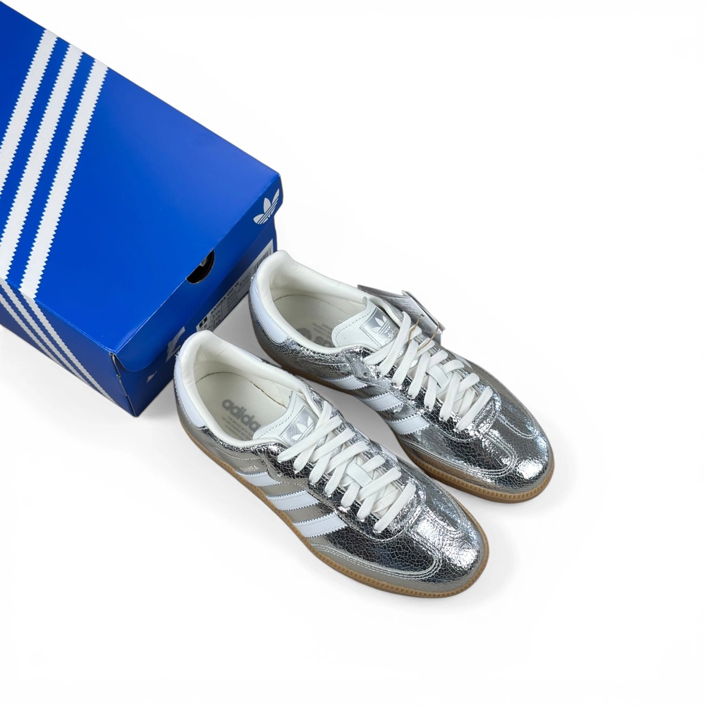 adidas Samba OG Silver Metallic Cracked Leather (Women’s) JR0035 – EU 41 1/3, brand new with original box