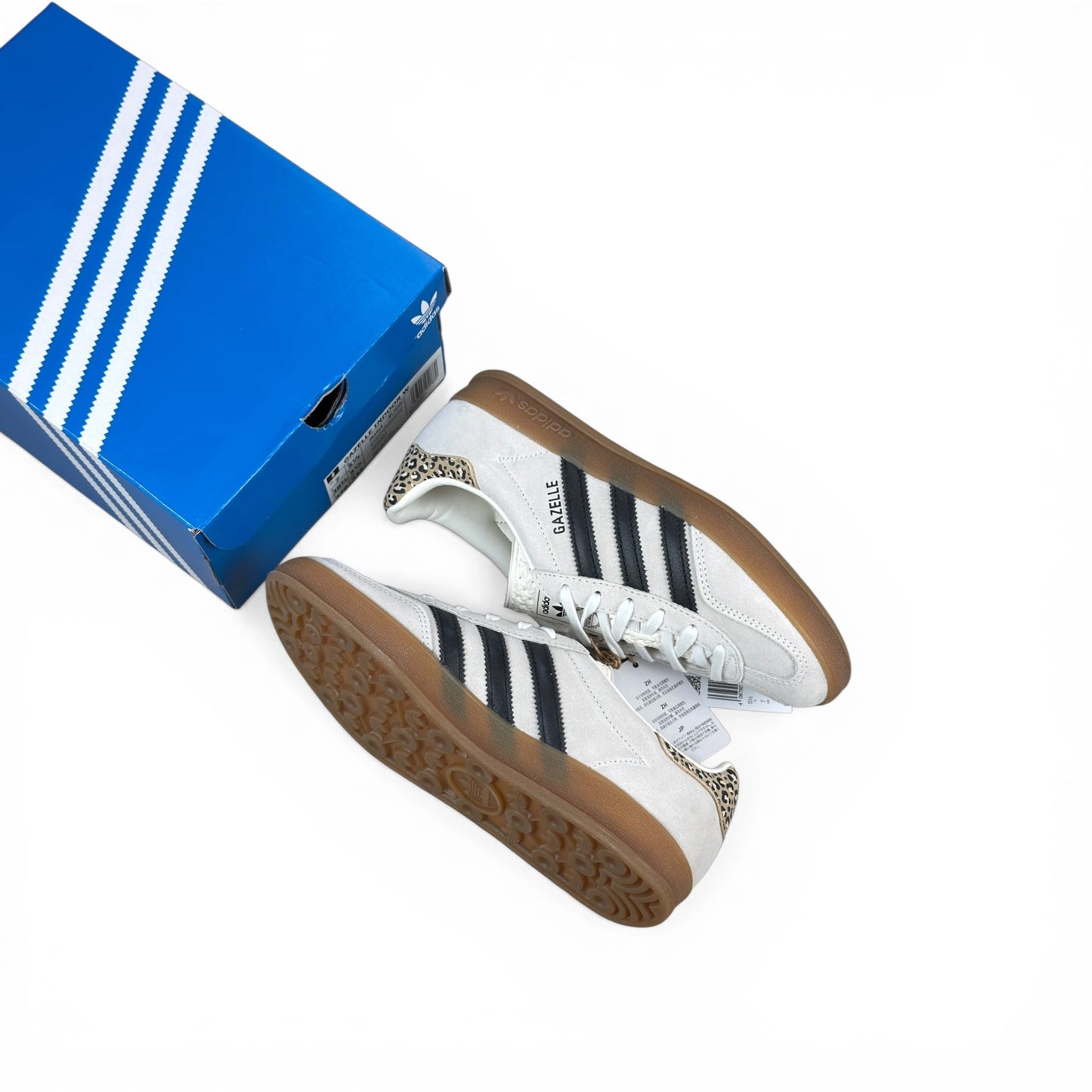 adidas Gazelle Indoor Cloud White Black Leopard (Women’s) JR1415 – EU 38 2/3, brand new with original box