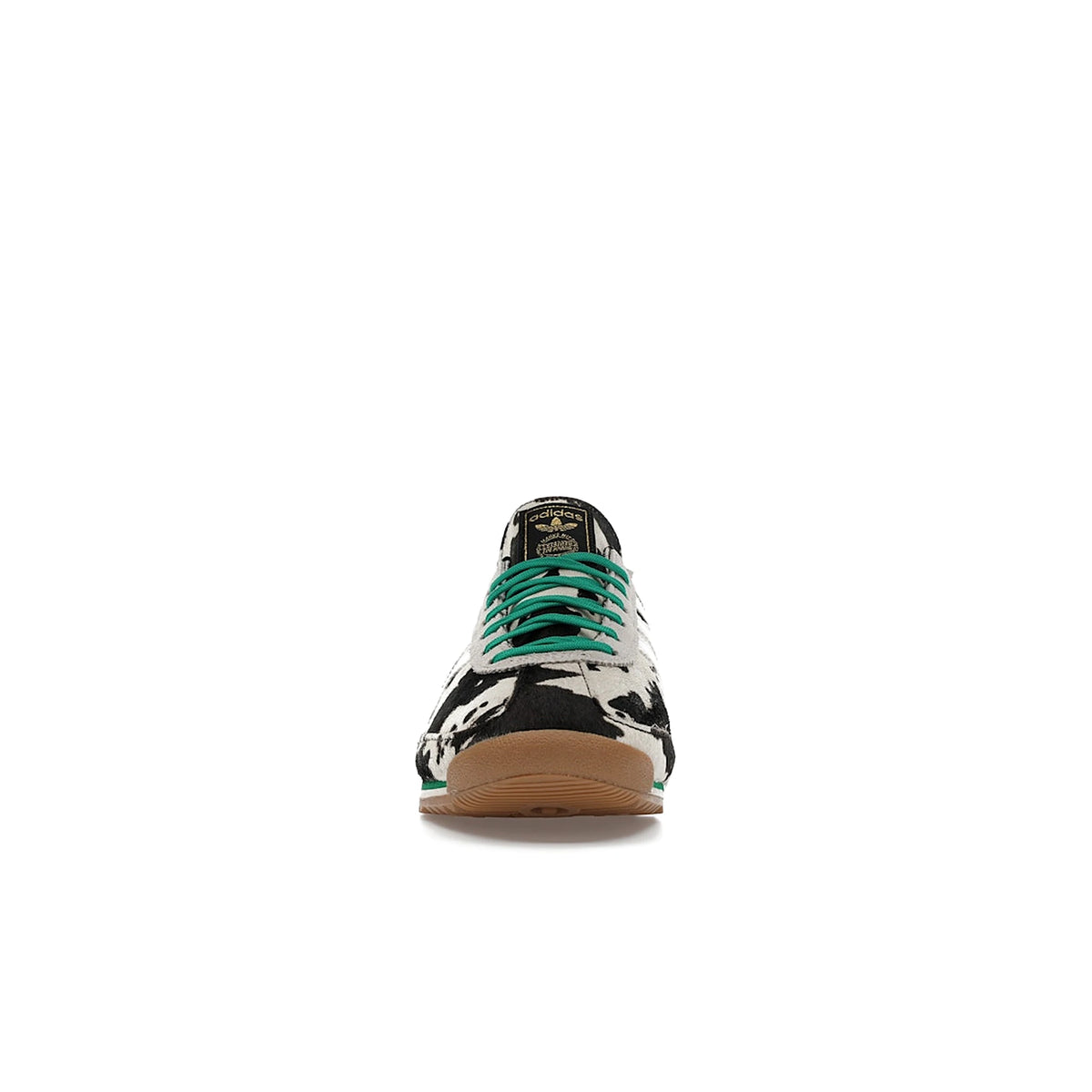 adidas SL 72 OG Cow Print women's shoe in black, off‑white and court‑green leather – image 2 of 4
