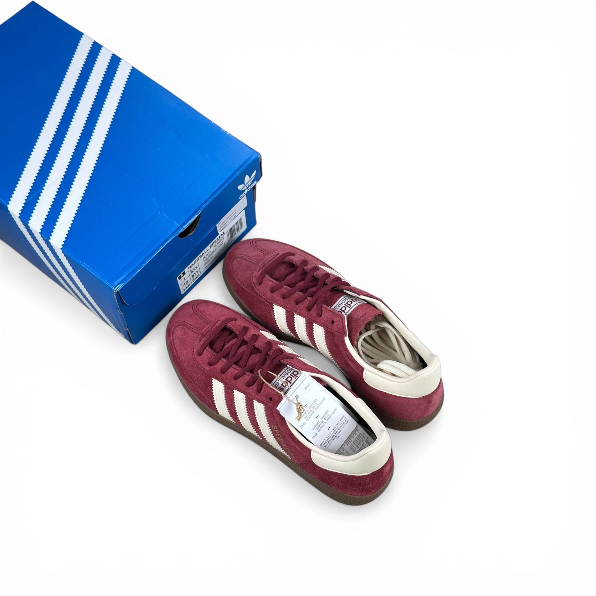 adidas Handball Spezial Burgundy Crew White JR2122 – EU 40, brand new with original box
