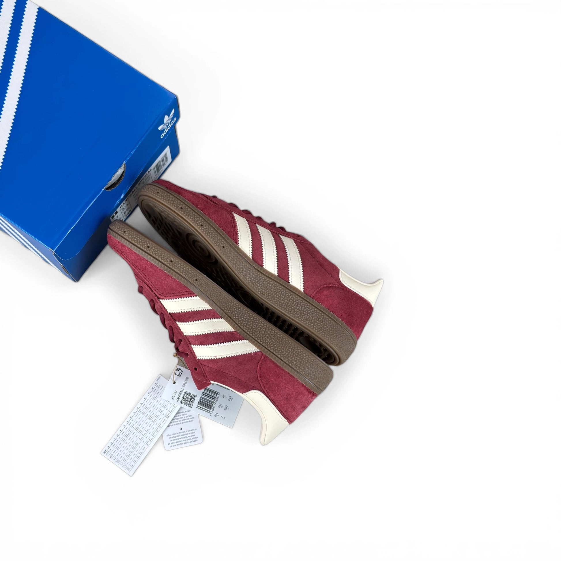 adidas Handball Spezial Burgundy Crew White JR2122 – EU 40, brand new with original box
