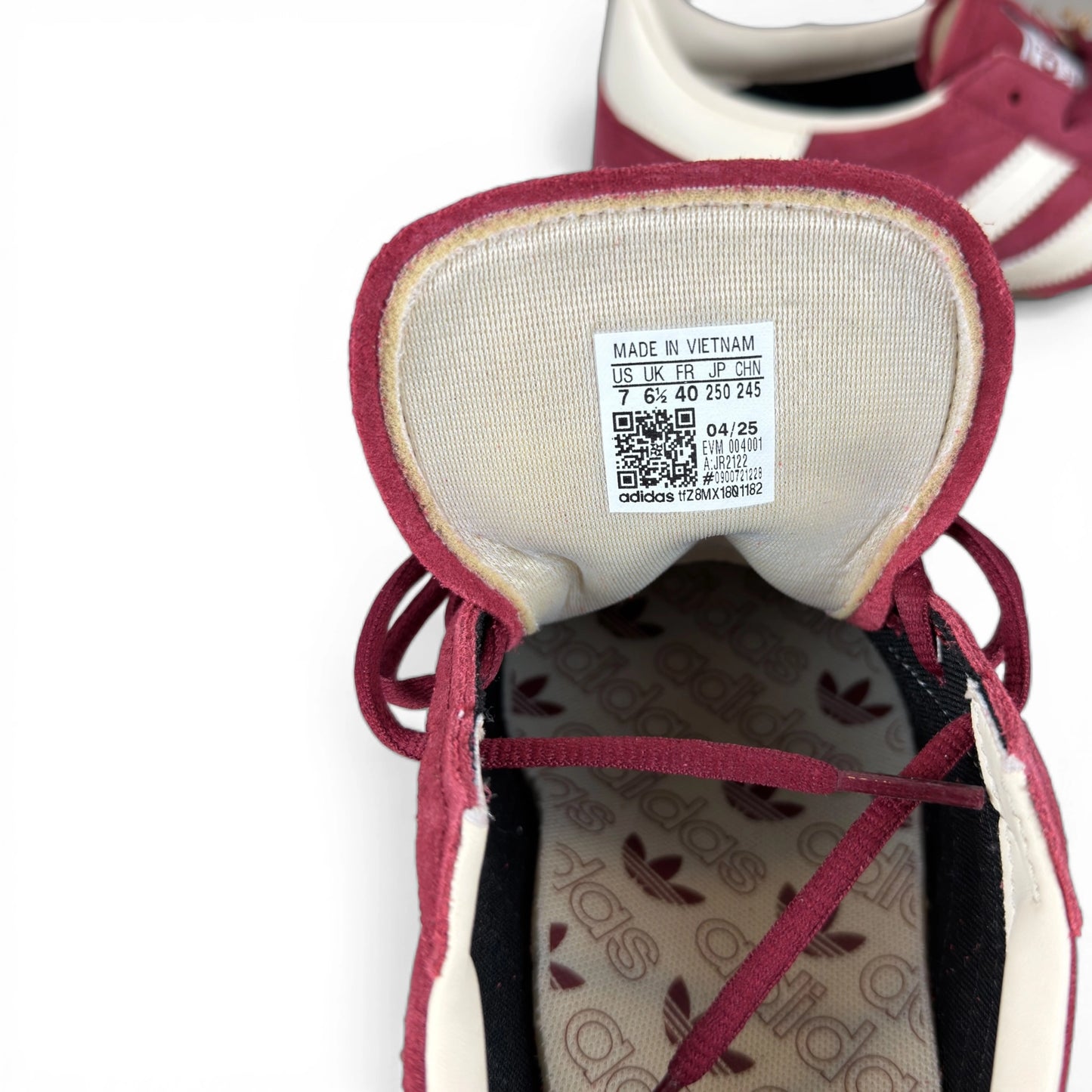 adidas Handball Spezial Burgundy Crew White JR2122 – EU 40, brand new with original box