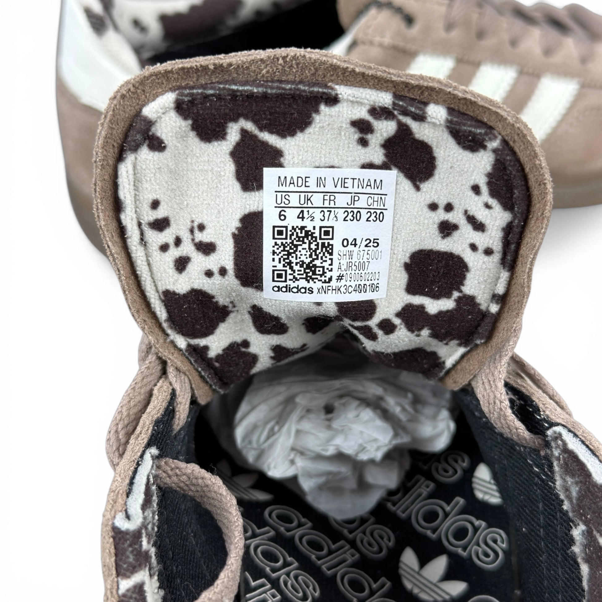 adidas Handball Spezial Chalky Brown Cow Print (Women’s) – size EU 37 1/3, brand new with original box