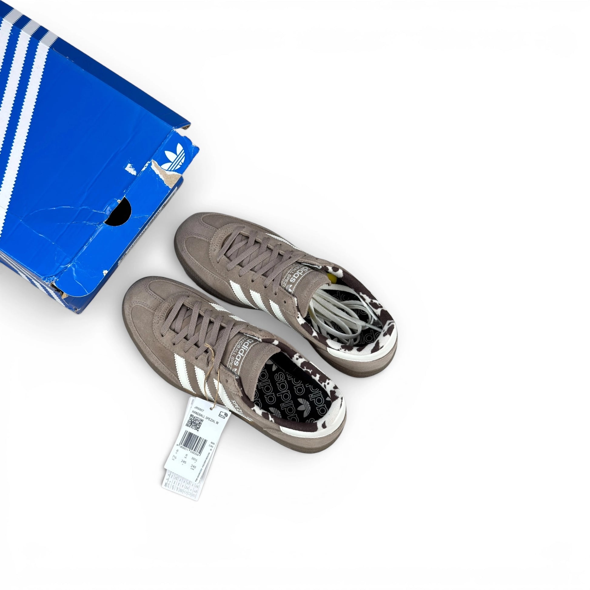 adidas Handball Spezial Chalky Brown Cow Print (Women’s) – size EU 39⅓, brand new with original box