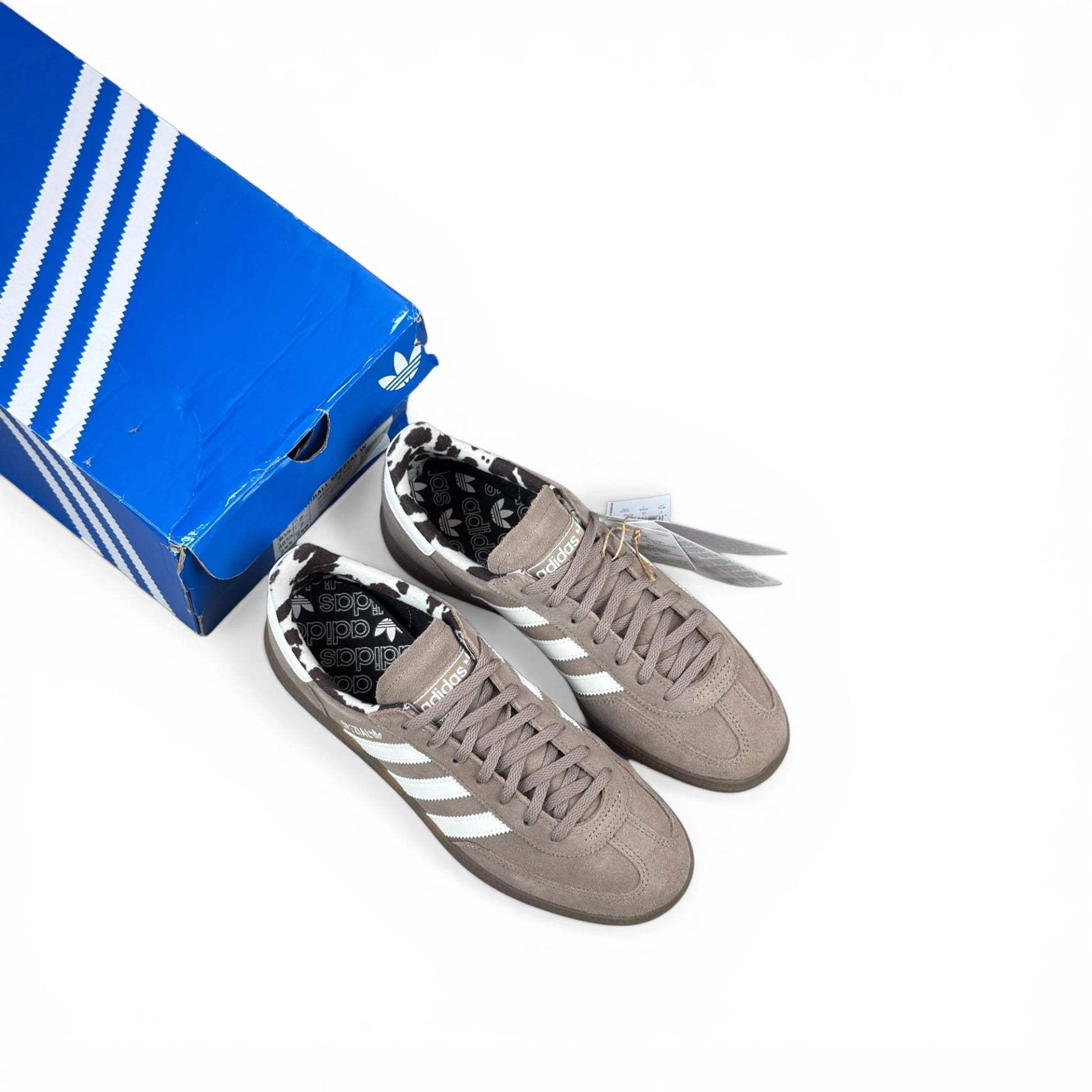 adidas Handball Spezial Chalky Brown Cow Print (Women’s) – size EU 40 2/3, brand new with original box