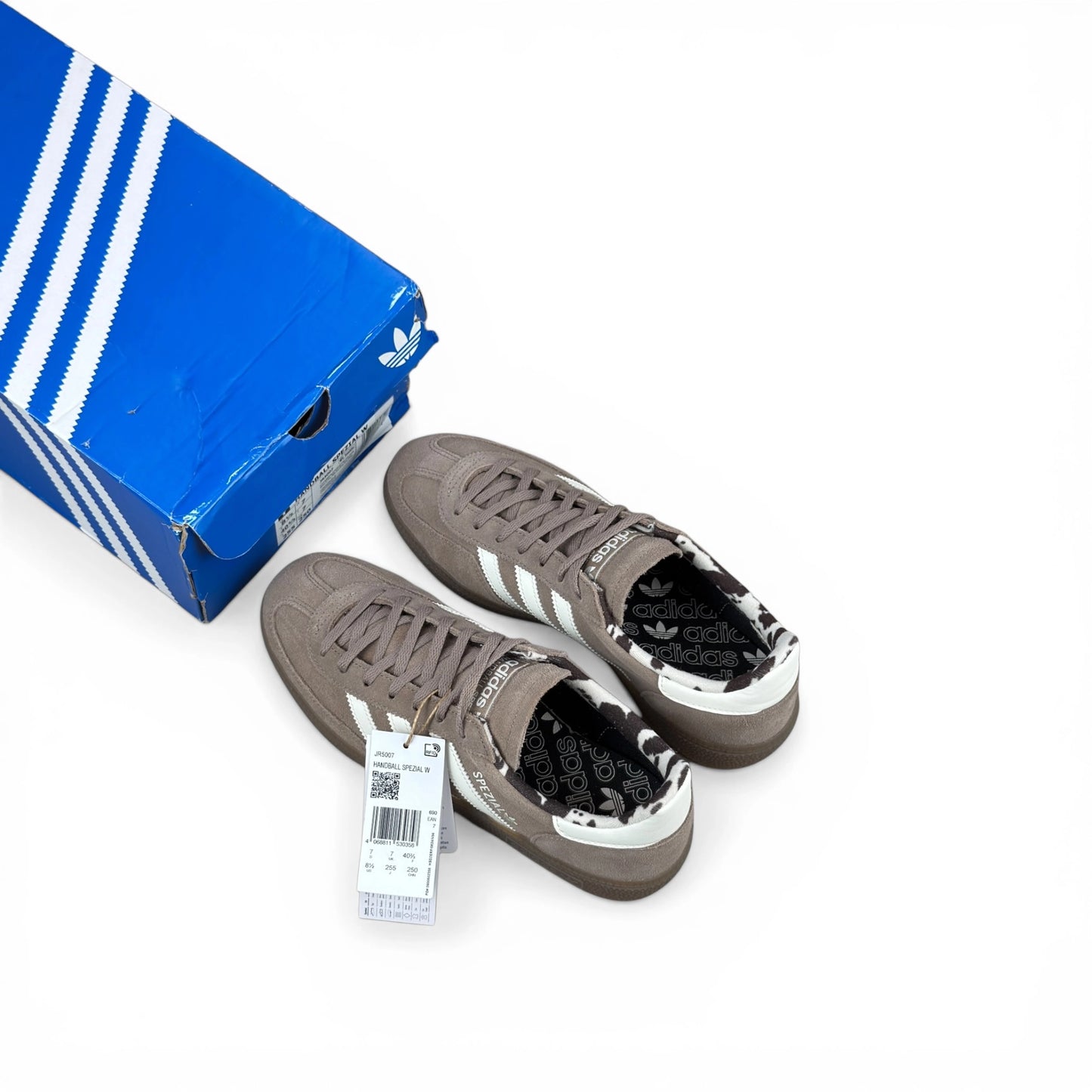 adidas Handball Spezial Chalky Brown Cow Print (Women’s) – size EU 40 2/3, brand new with original box