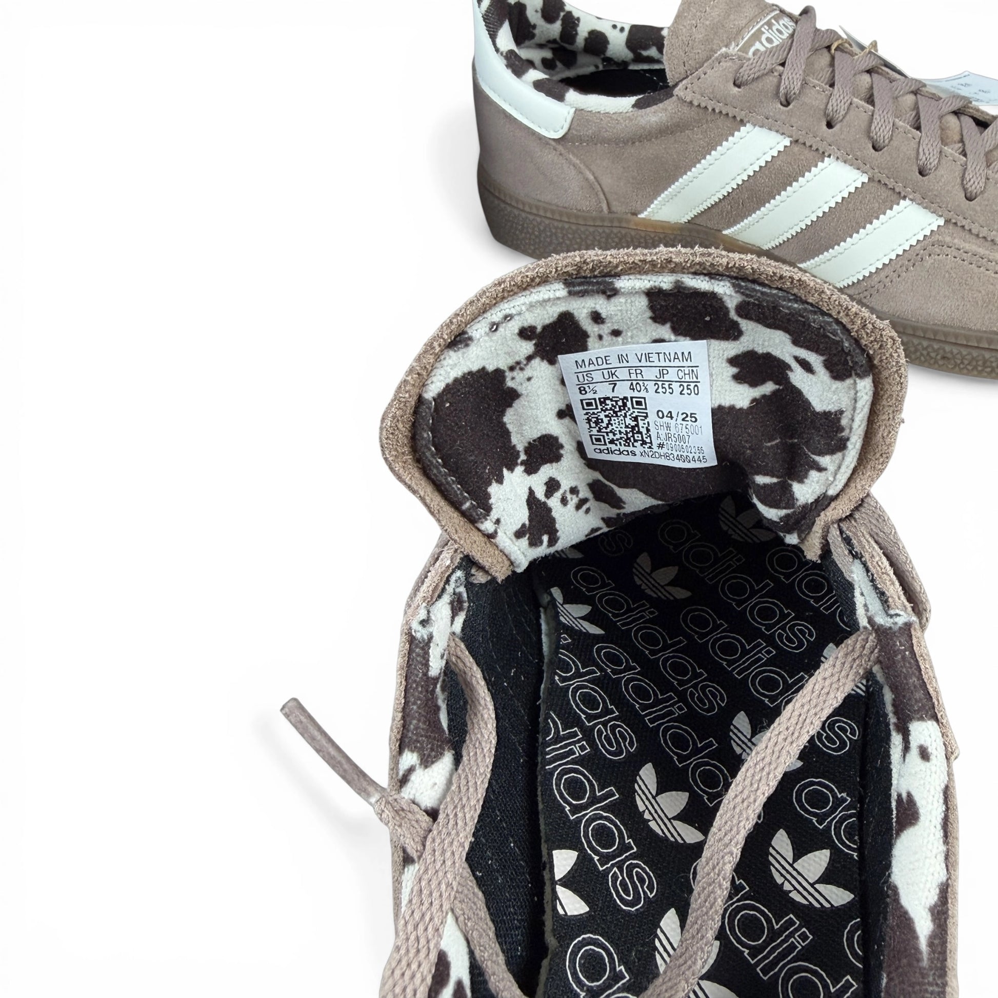 adidas Handball Spezial Chalky Brown Cow Print (Women’s) – size EU 40 2/3, brand new with original box