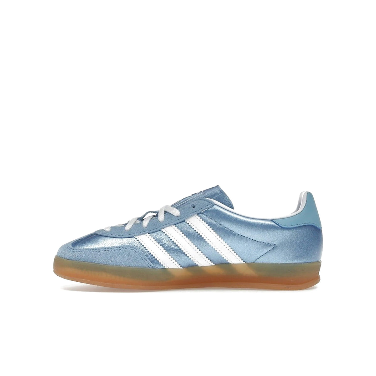 adidas Gazelle Indoor women's shoes in blue suede with cloud white and gum sole – image 3 of 4