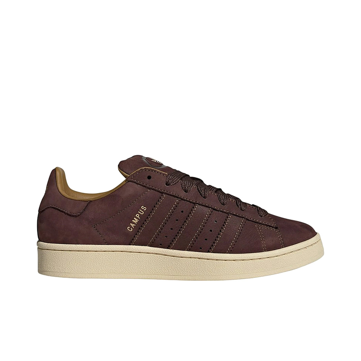 adidas Campus 00s in shadow brown leather with bronze accents