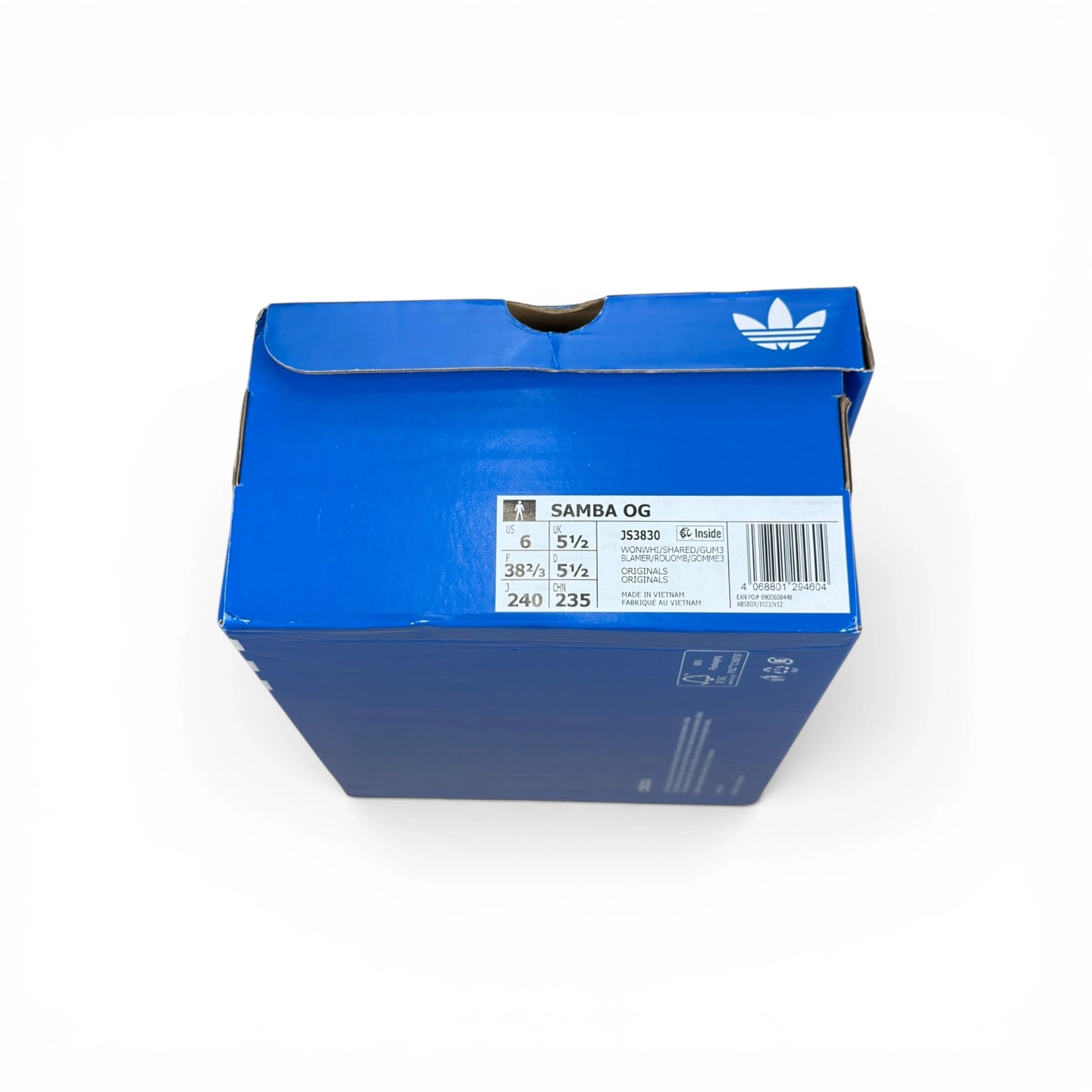 adidas Samba OG Wonder White Shadow Red JS3830 – EU 38 2/3, brand new with original box