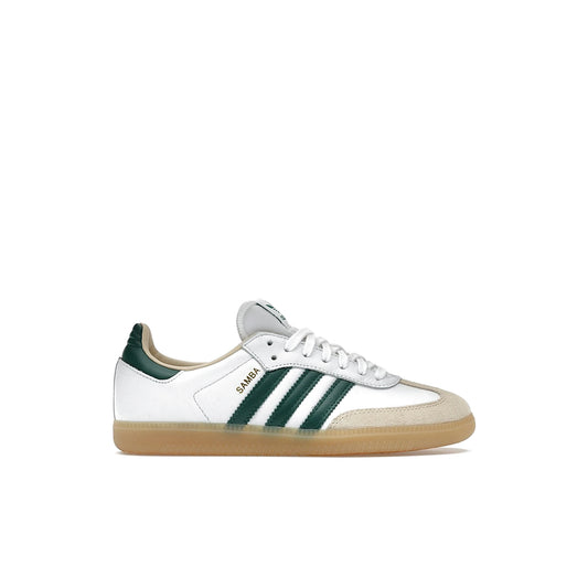 adidas Samba OG Cloud White Collegiate Green Gum leather kids