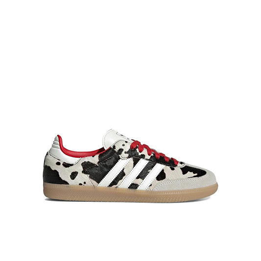 adidas Samba OG Cow Print in Aurora Coffee, Off White, Gum leather