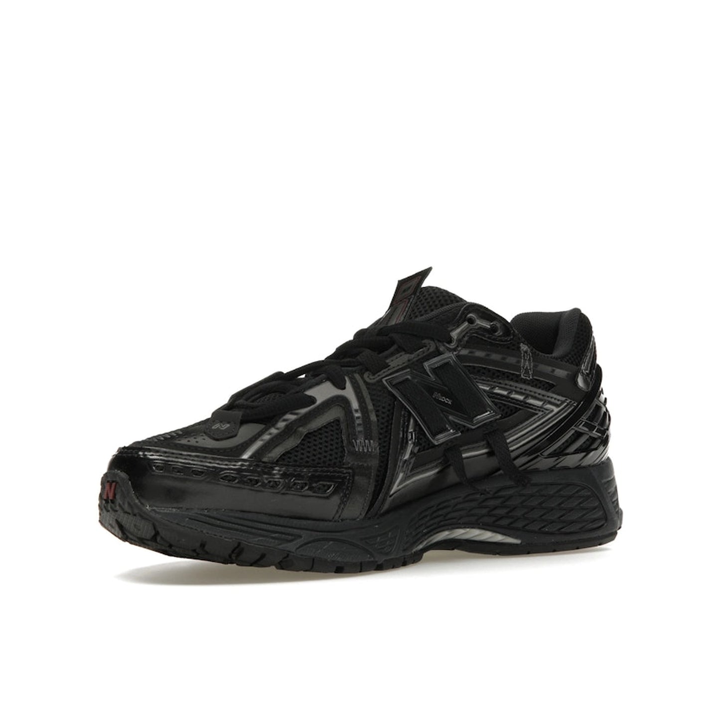 New Balance 1906A Black, front view, in technical mesh with modern runner design.