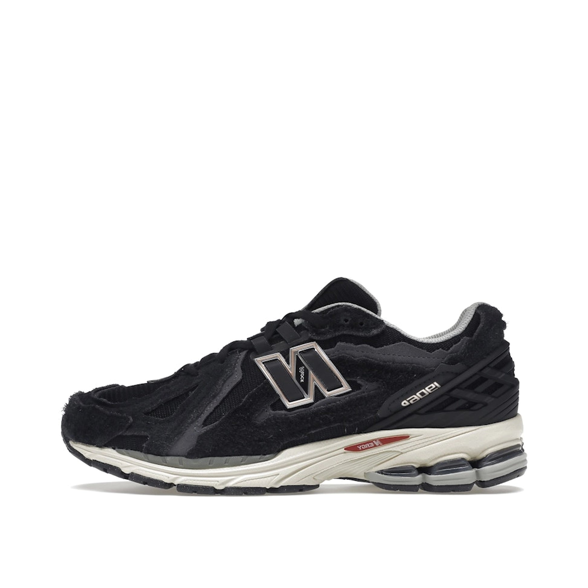 New Balance 1906D Protection Pack sneakers, side view, model M1906DD, black suede.