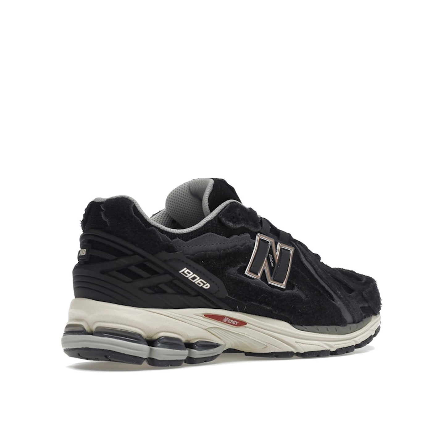 New Balance 1906D Protection Pack sneakers, back view, model M1906DD, black suede.