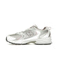 New Balance 530 Ice Wine in white, silver metallic and ice wine leather with mesh accents – image 3 of 4