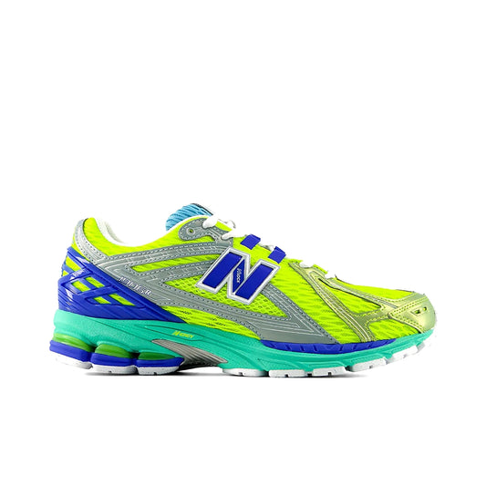 New Balance 1906R sneakers in alkaline green and blue bird mesh