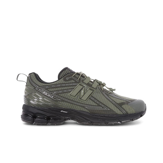 New Balance 1906R unisex sneakers in dark olivine, black and black cement synthetic mesh