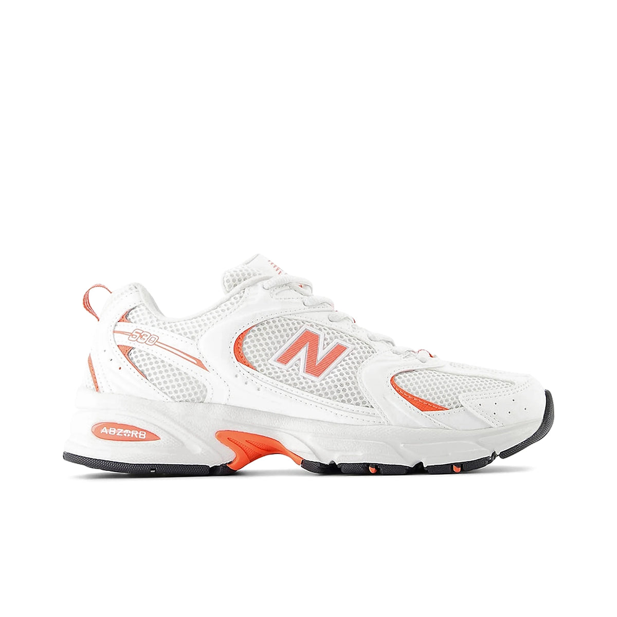 New Balance 530 sneakers in sea salt and coral with mesh and suede