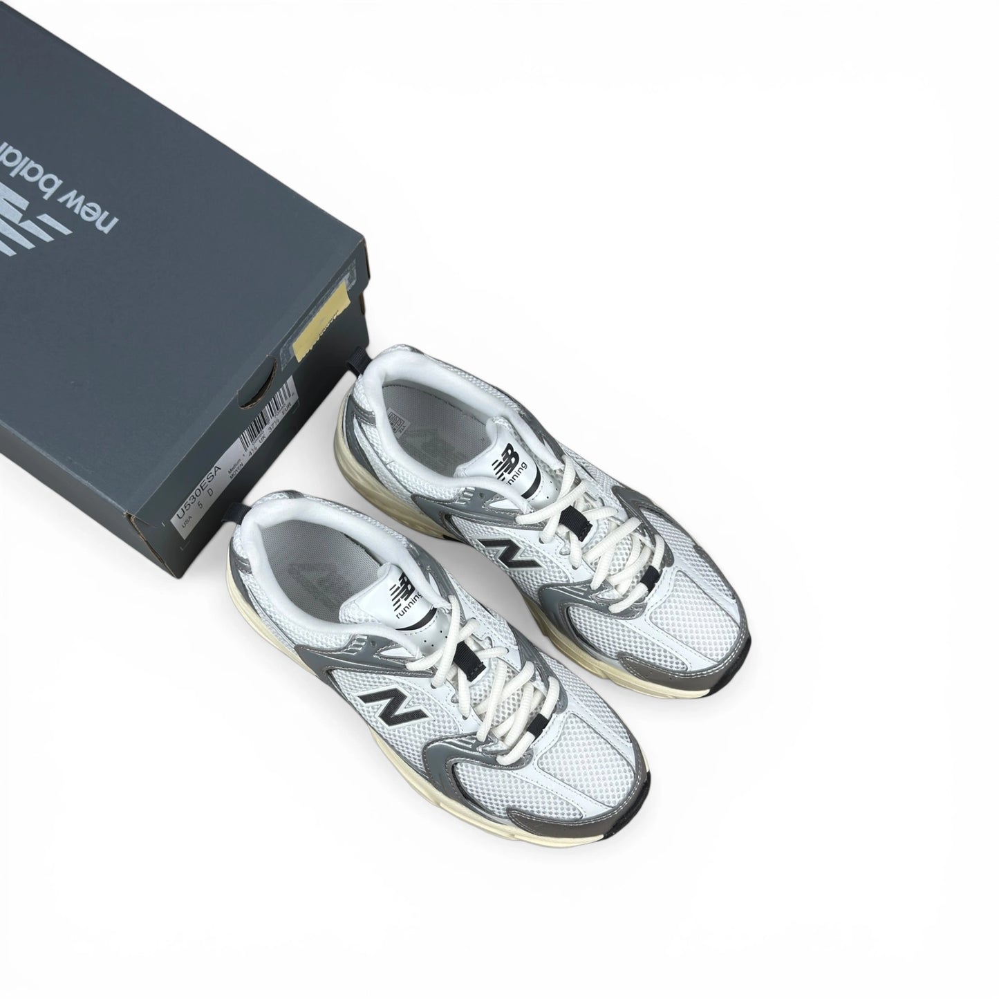 New Balance 530 Silver Metallic Black Cement U530ESA – size EU 37.5, brand new with original box
