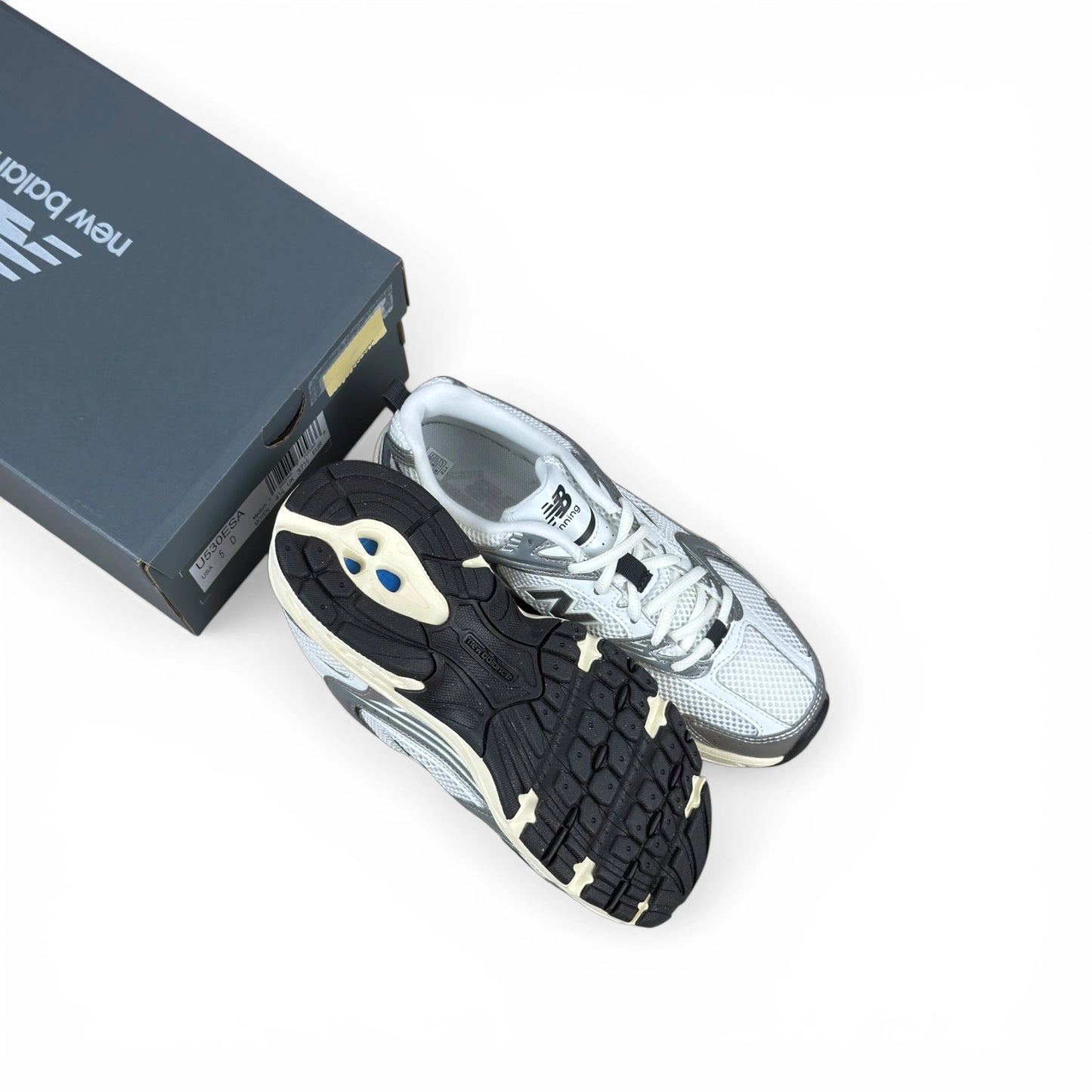 New Balance 530 Silver Metallic Black Cement U530ESA – size EU 37.5, brand new with original box