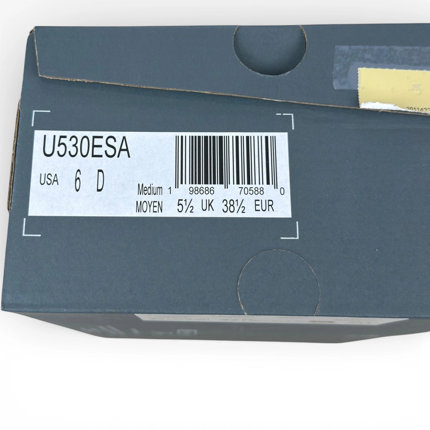 New Balance 530 Silver Metallic Black Cement U530ESA – size EU 38.5, brand new with original box