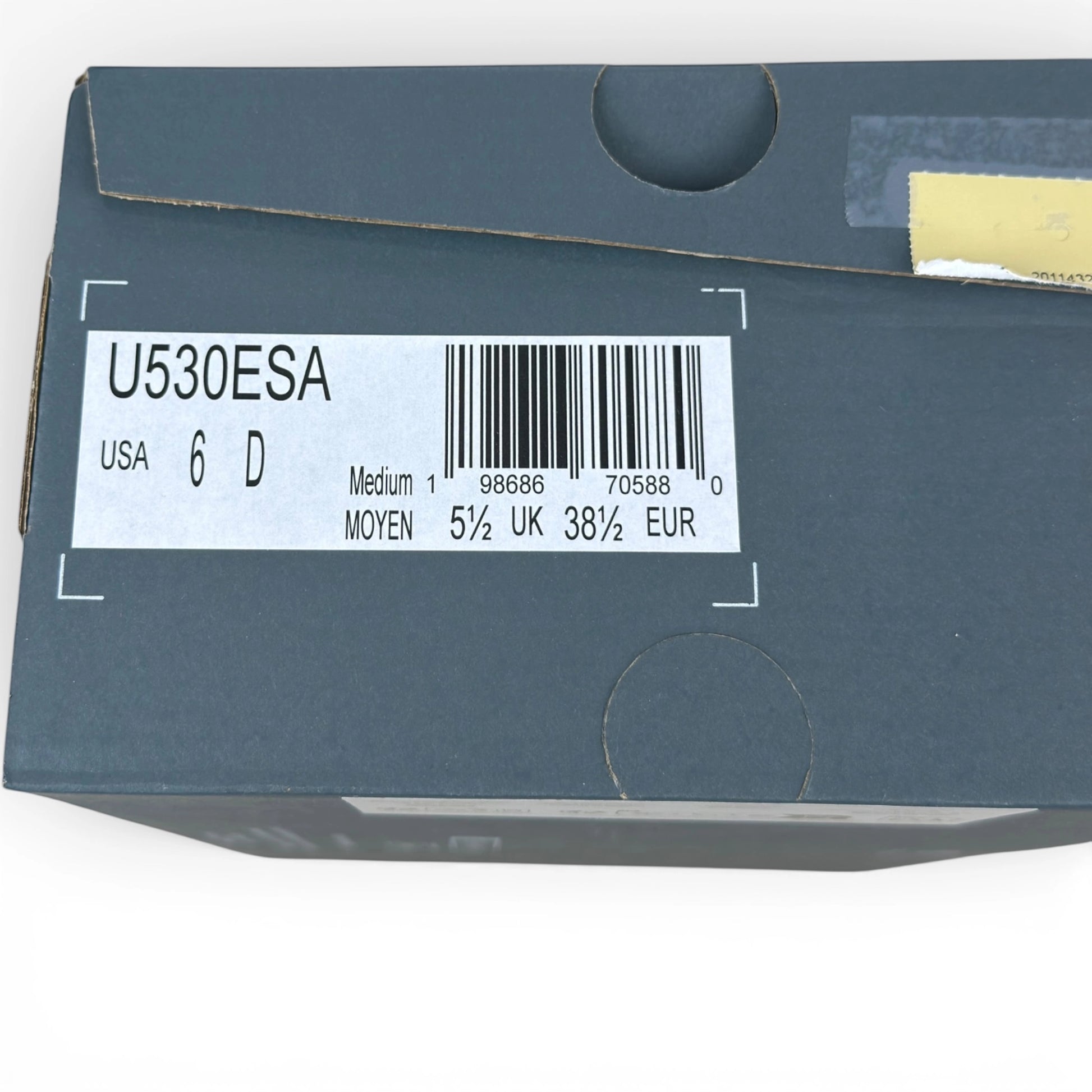 New Balance 530 Silver Metallic Black Cement U530ESA – size EU 38.5, brand new with original box