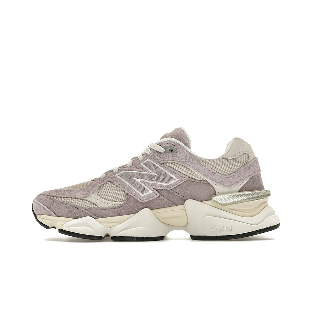 New Balance 9060 sneakers in truffle salt leather with timber wolf denim accents – image 3 of 4
