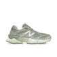 New Balance 9060 sneakers in mosaic green and sea salt mesh and suede