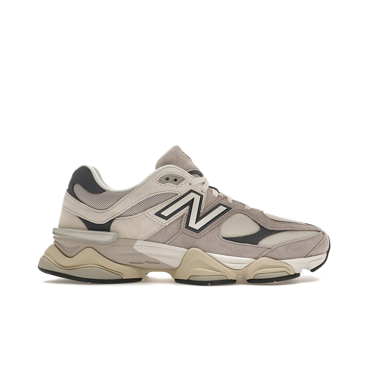 New Balance 9060 men's sneaker in Moonrock, linen and dark arctic grey mesh and leather