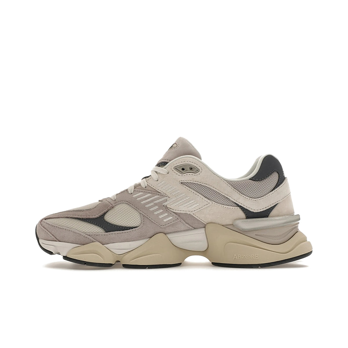 New Balance 9060 men's sneaker in Moonrock, linen and dark arctic grey mesh and leather – image 3 of 4
