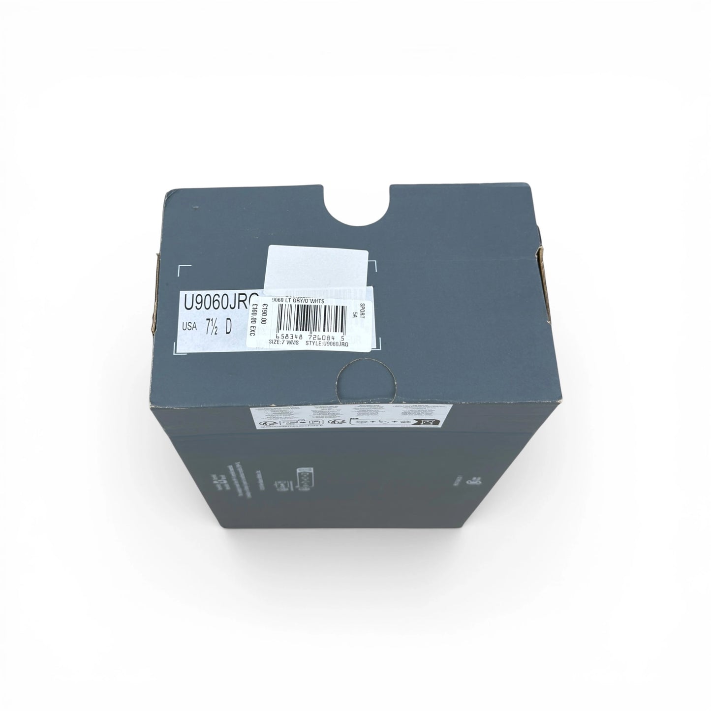 New Balance 9060 Light Grey Silver Metallic U9060JRG – EU 40.5, brand new with cut box