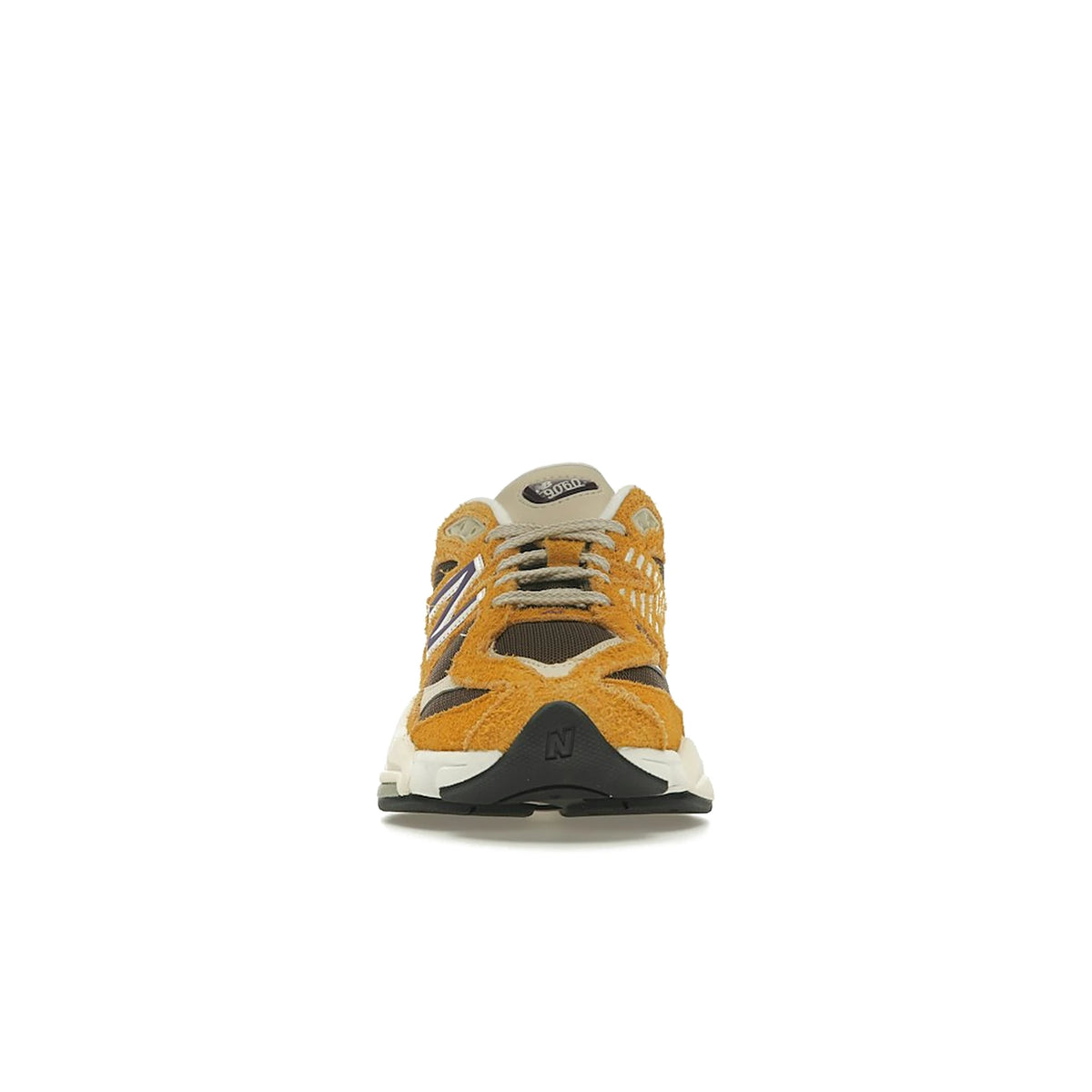New Balance 9060 butterscotch/dark mushroom leather and suede sneakers – image 2 of 4