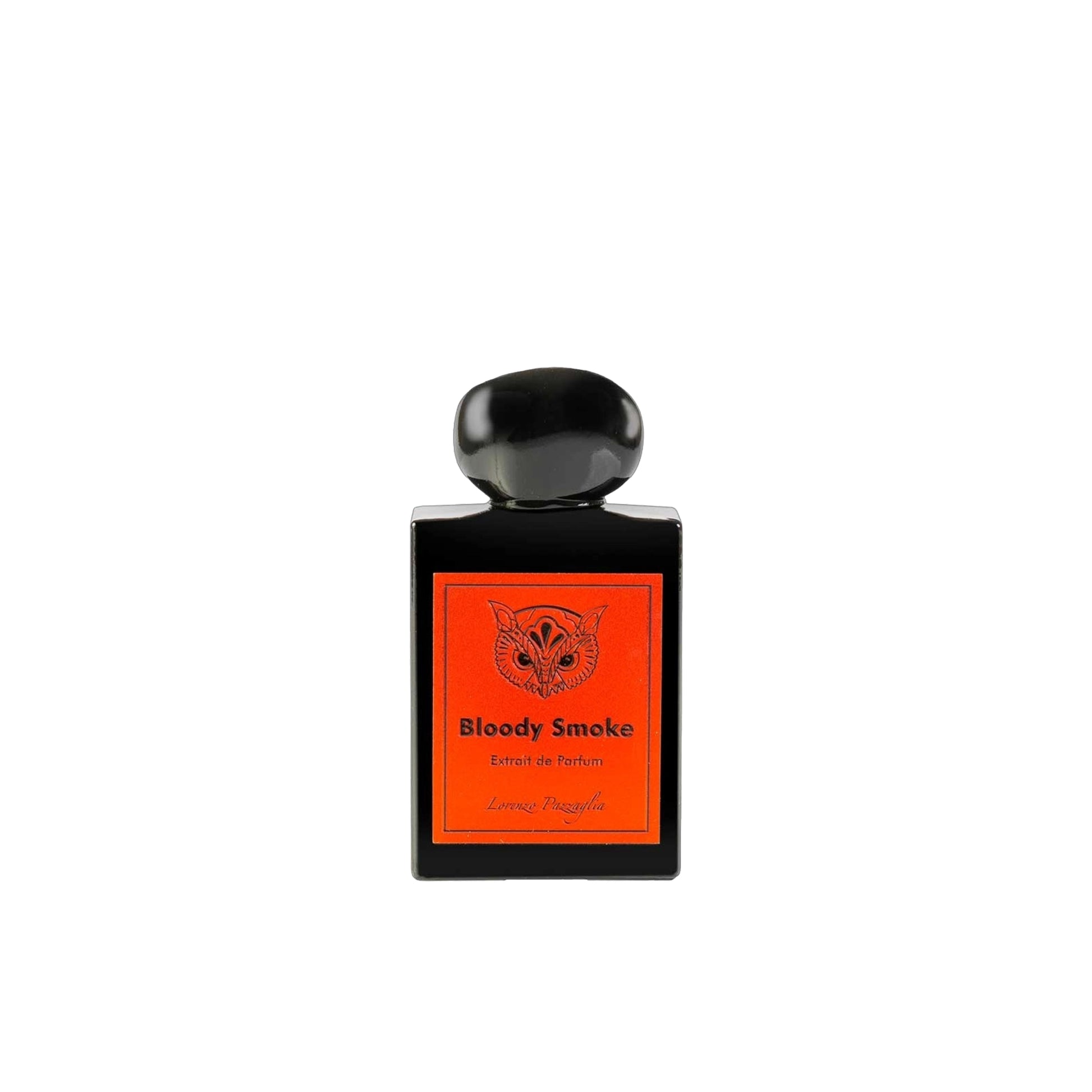 Lorenzo Pazzaglia Bloody Smoke Extrait de Parfum, intense gourmand smoky fragrance with red fruits and vanilla