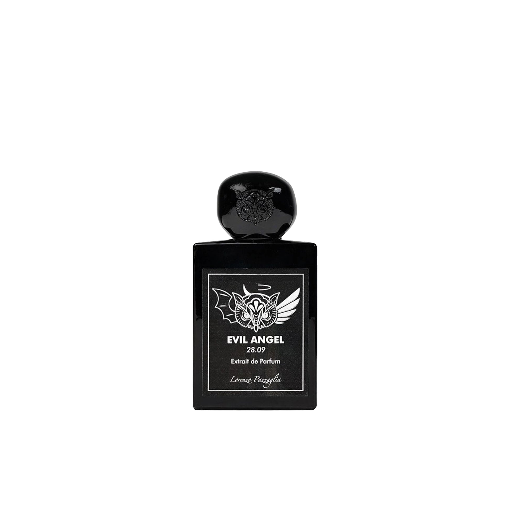 Lorenzo Pazzaglia Evil Angel scent, intense artistic perfume with patchouli, vanilla and amber